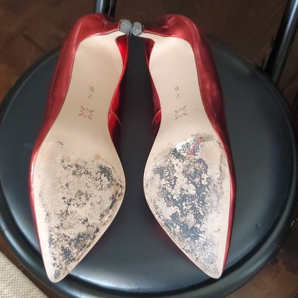Red metallic heels - Picture 5 of 5